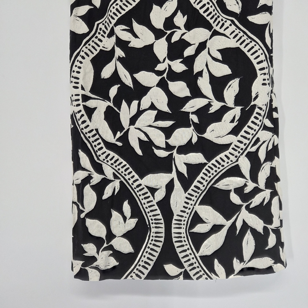Parker Kiley Straight Midi Cotton Linen Blend Boho Skirt Sz8 - Picture 4 of 13
